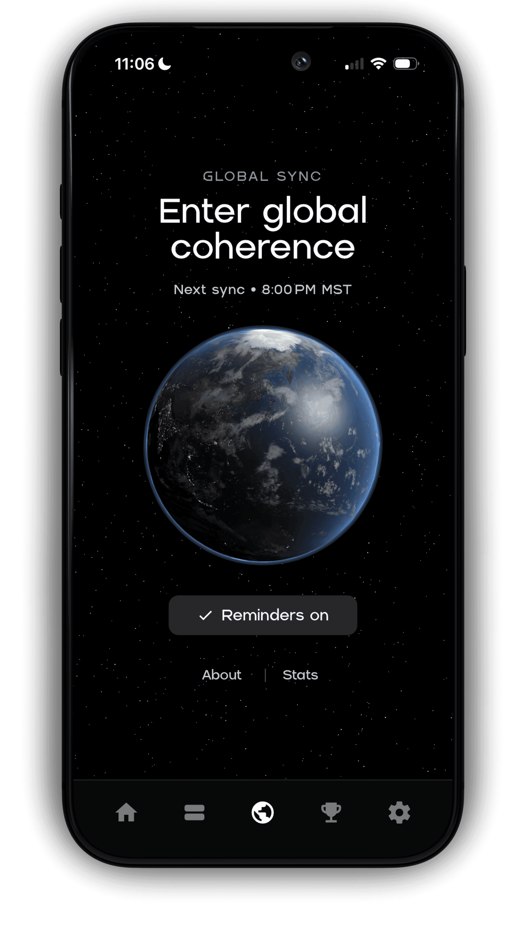 Coherence app — global sync